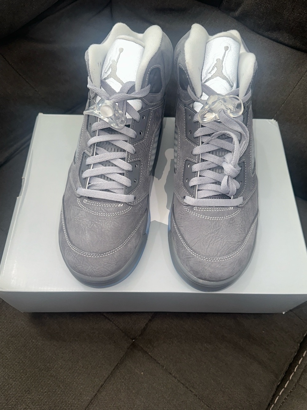Air Jordan Retro 5 Wolf Grey Shoes- men size 10.5